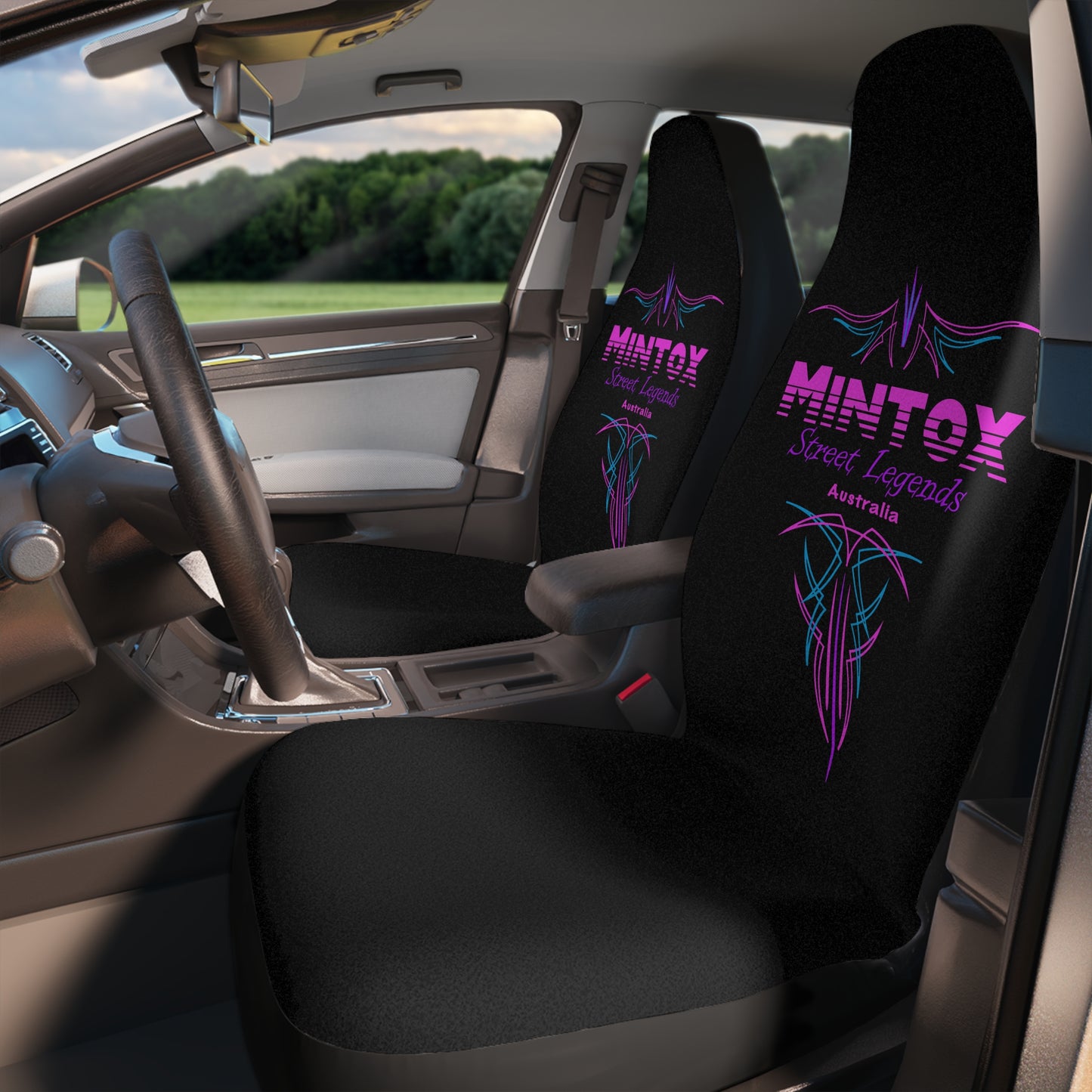 Mintox Original Pink Pinstripe Car Seat Covers